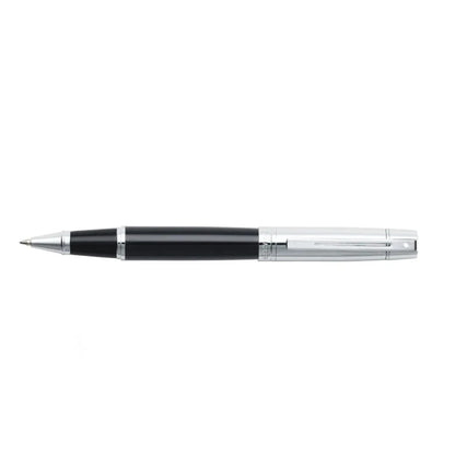 Front View of Black Sheaffer® 300 Glossy Chrome Black Roller Ball
