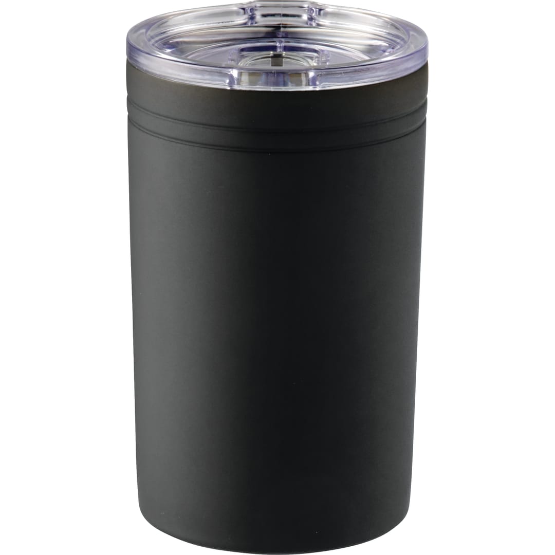Front View of Black Sherpa 11-oz. Vacuum Tumbler & Insulator plain