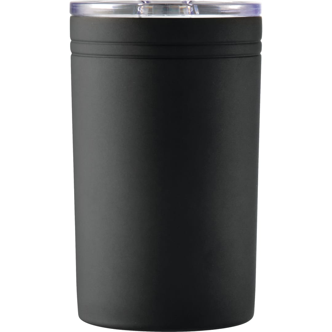 Front View of Black Sherpa 11-oz. Vacuum Tumbler & Insulator plain