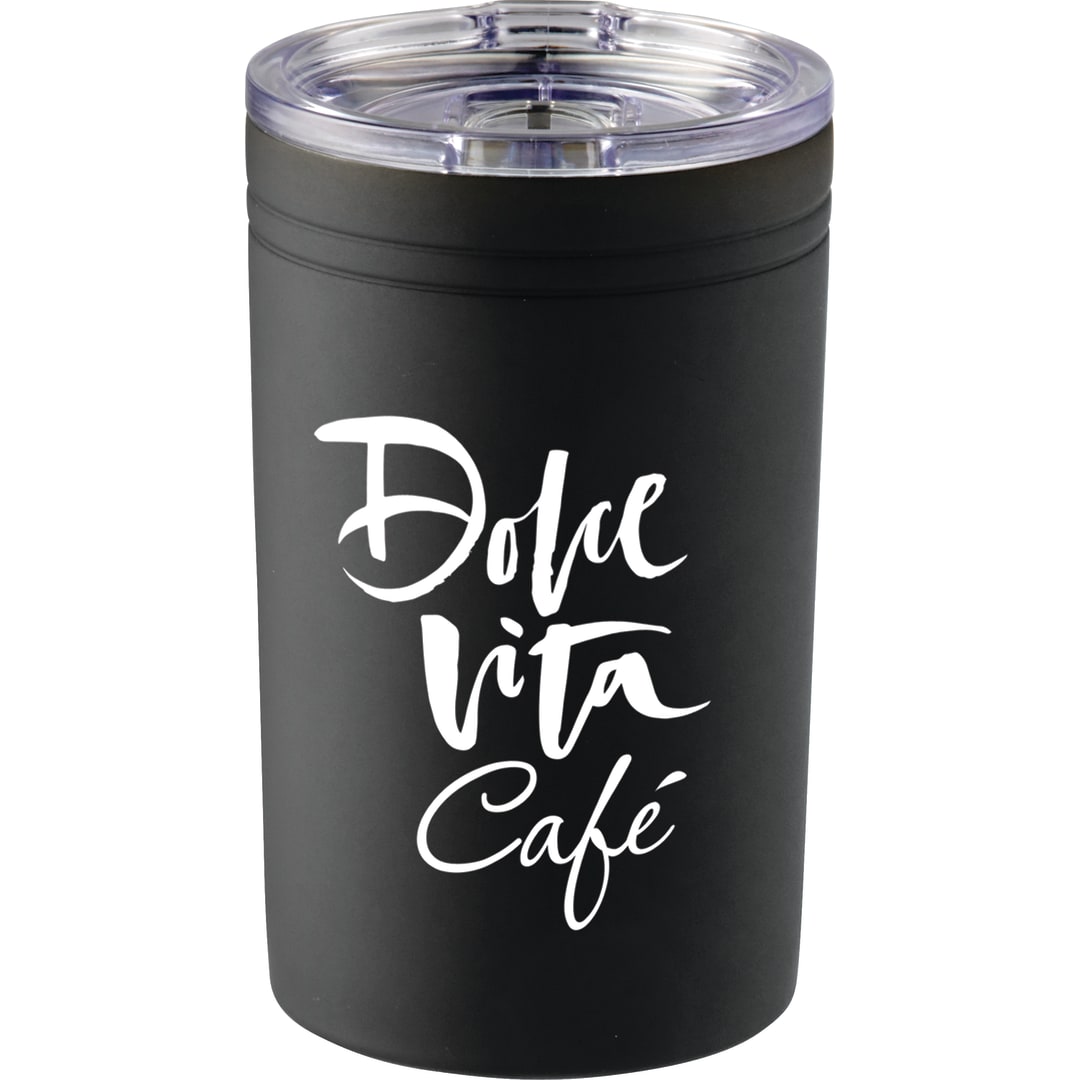Front View of Black Sherpa 11-oz. Vacuum Tumbler & Insulator