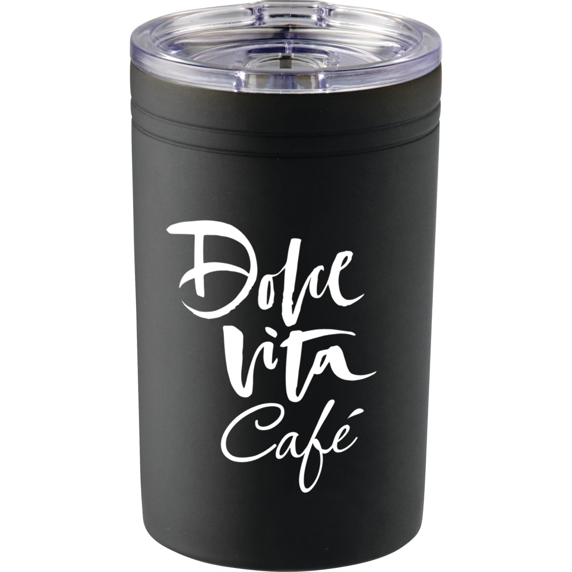 Front View of Black Sherpa 11-oz. Vacuum Tumbler & Insulator