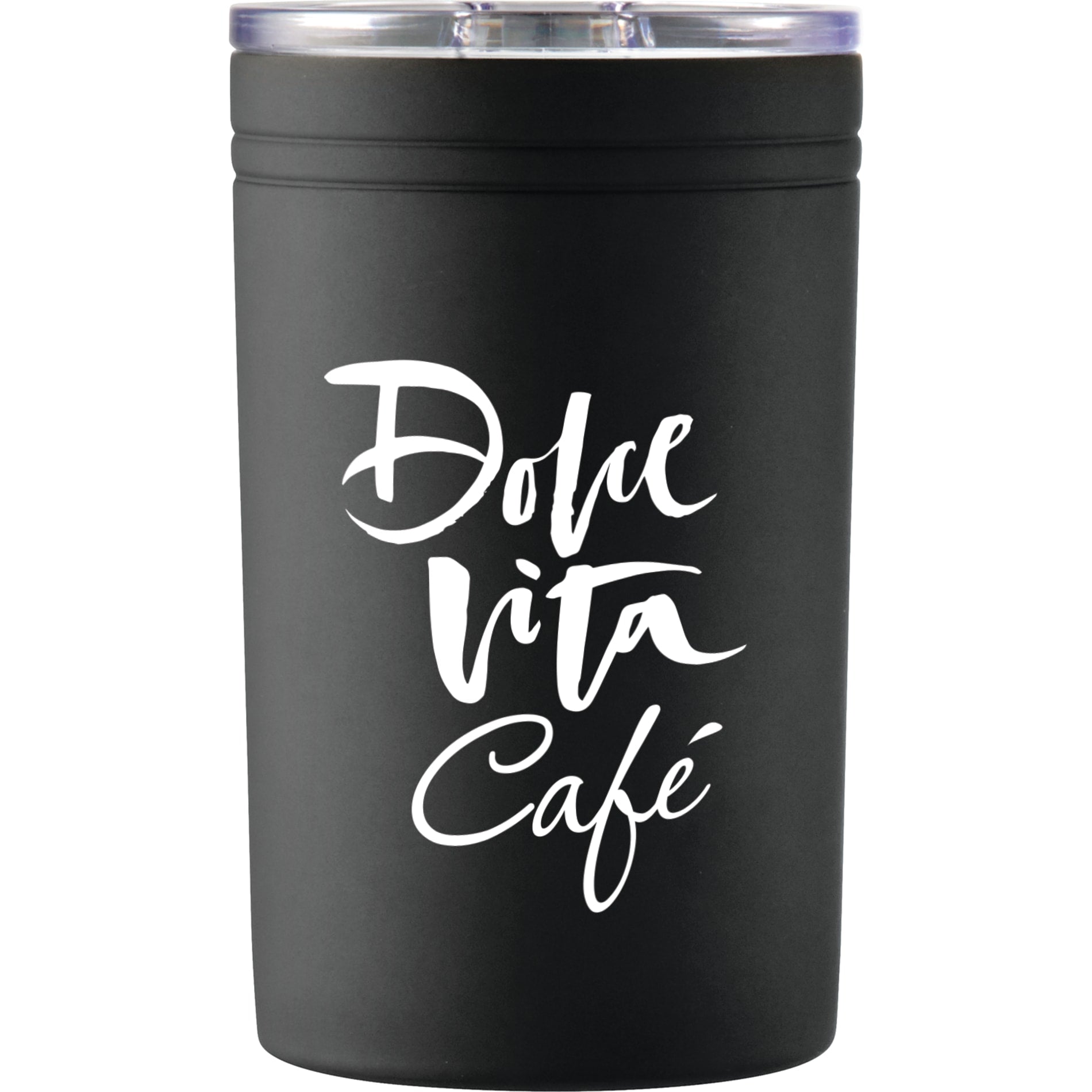 Front View of Black Sherpa 11-oz. Vacuum Tumbler & Insulator
