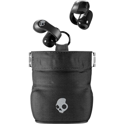Front View of Black Skullcandy Push 720 Open Wireless Earbuds plain