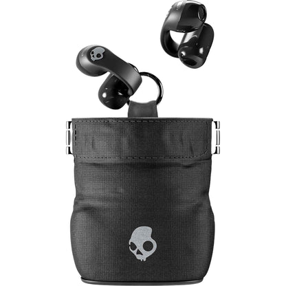 Front View of Black Skullcandy Push 720 Open Wireless Earbuds plain