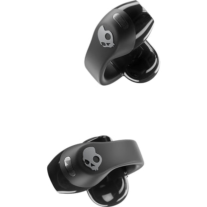 Front View of Black Skullcandy Push 720 Open Wireless Earbuds