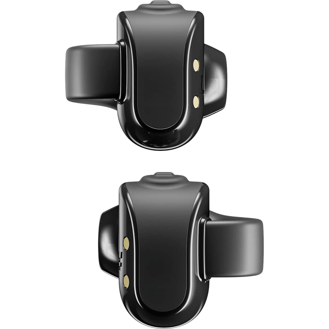Front View of Black Skullcandy Push 720 Open Wireless Earbuds