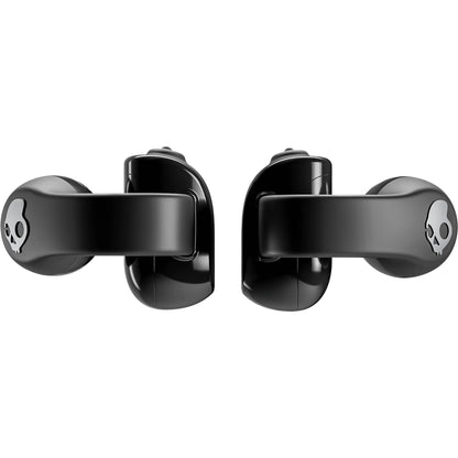Front View of Black Skullcandy Push 720 Open Wireless Earbuds