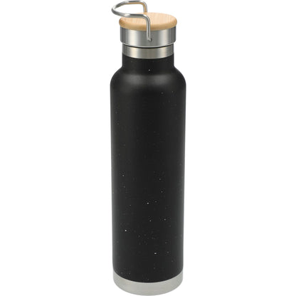 Front View of Black Speckled Thor Copper Vacuum Insulated Bottle 22oz