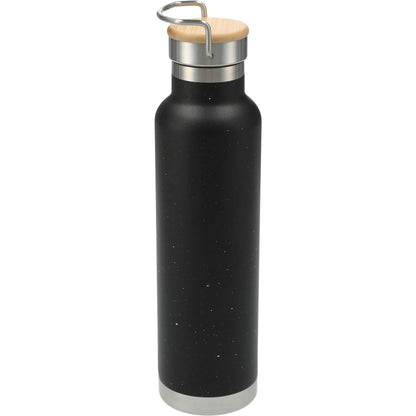 Front View of Black Speckled Thor Copper Vacuum Insulated Bottle 22oz