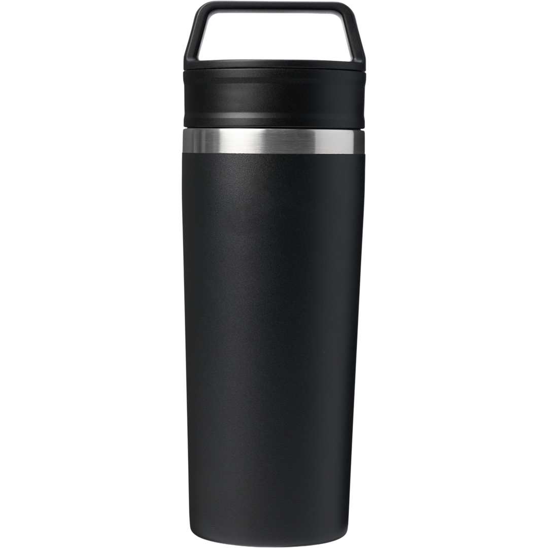 Front View of Black Stanley Cafe-to-Go Tumbler 16oz plain