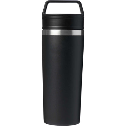 Front View of Black Stanley Cafe-to-Go Tumbler 16oz plain