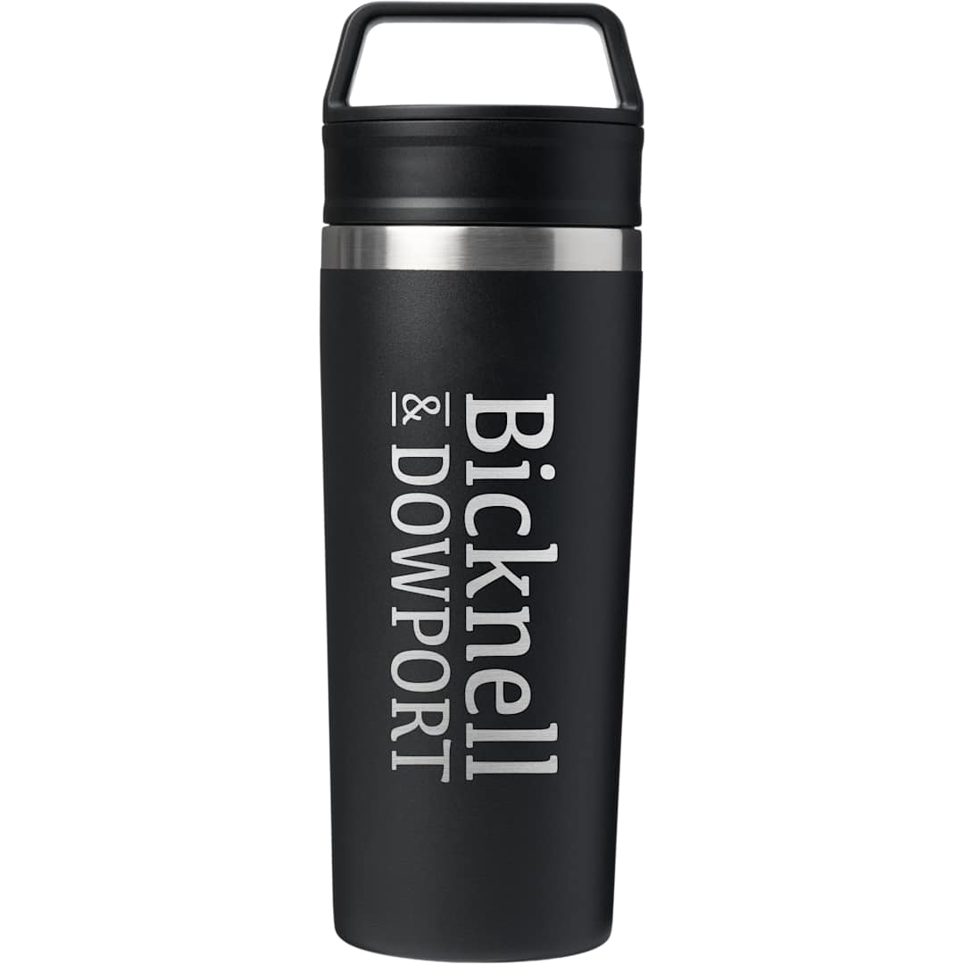 Front View of Black Stanley Cafe-to-Go Tumbler 16oz