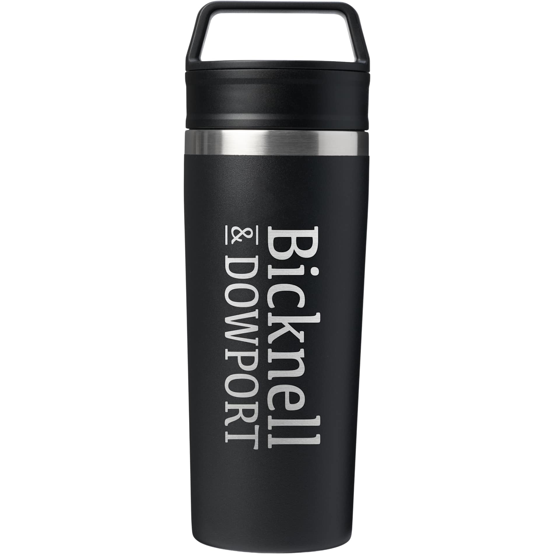 Front View of Black Stanley Cafe-to-Go Tumbler 16oz