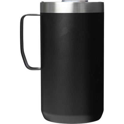 Front View of Black Stanley Everyday Camp Mug 24oz plain