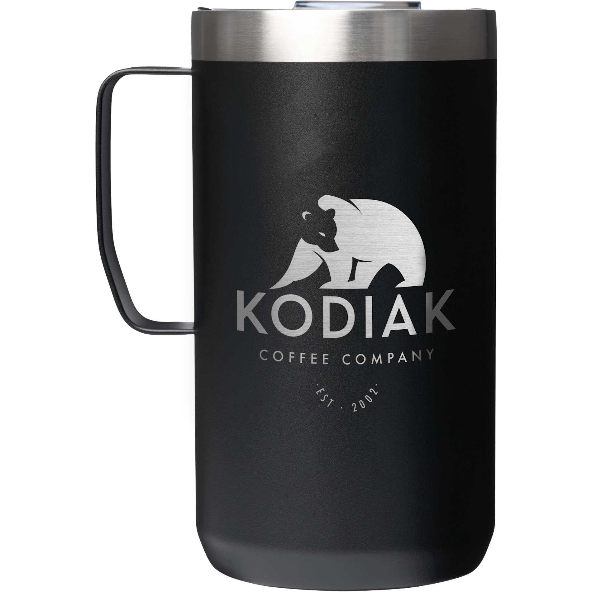 Front View of Black Stanley Everyday Camp Mug 24oz
