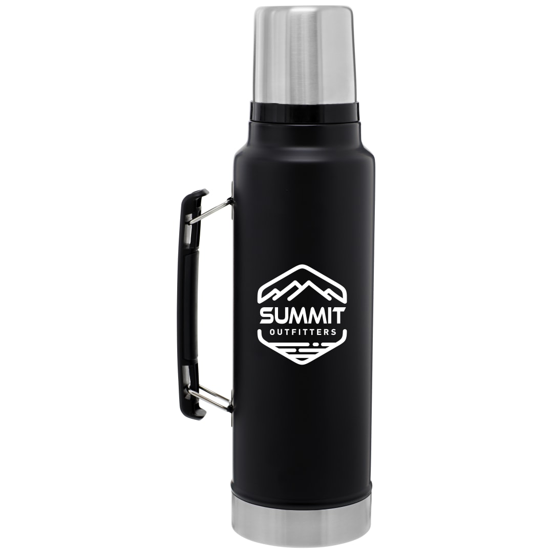 Front View of Black Stanley Legendary Classic Bottle 48oz
