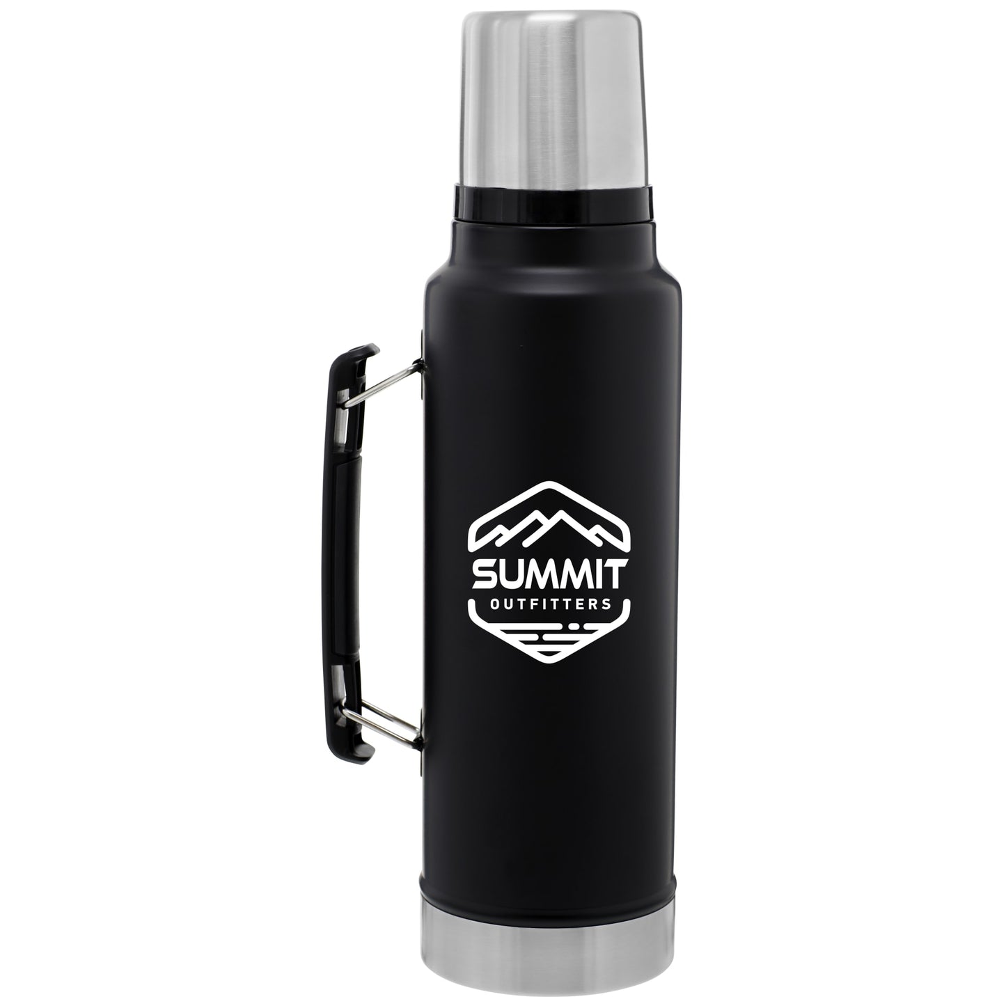 Front View of Black Stanley Legendary Classic Bottle 48oz
