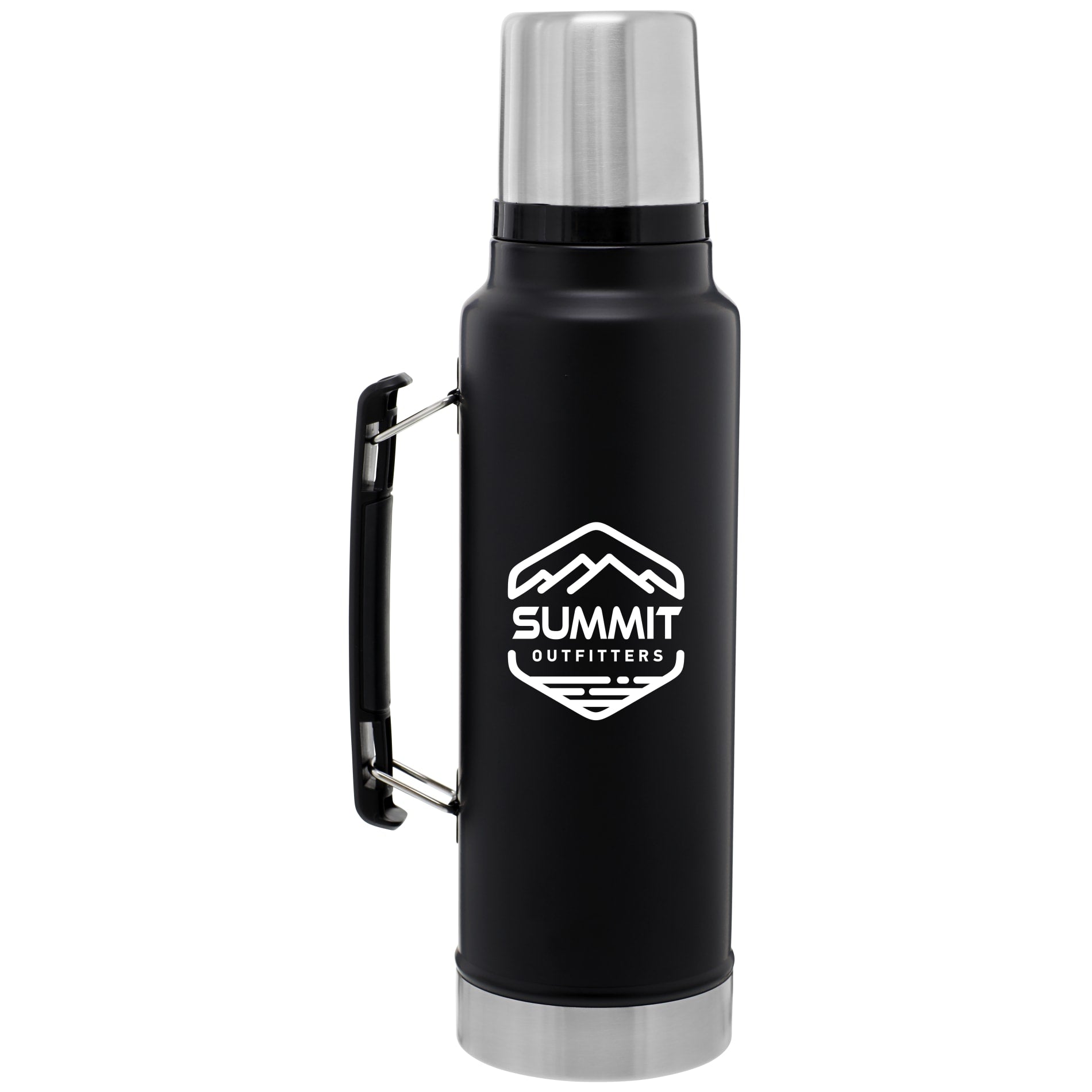 Front View of Black Stanley Legendary Classic Bottle 48oz