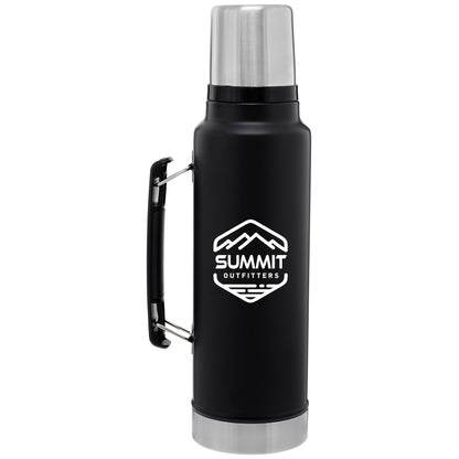 Front View of Black Stanley Legendary Classic Bottle 48oz