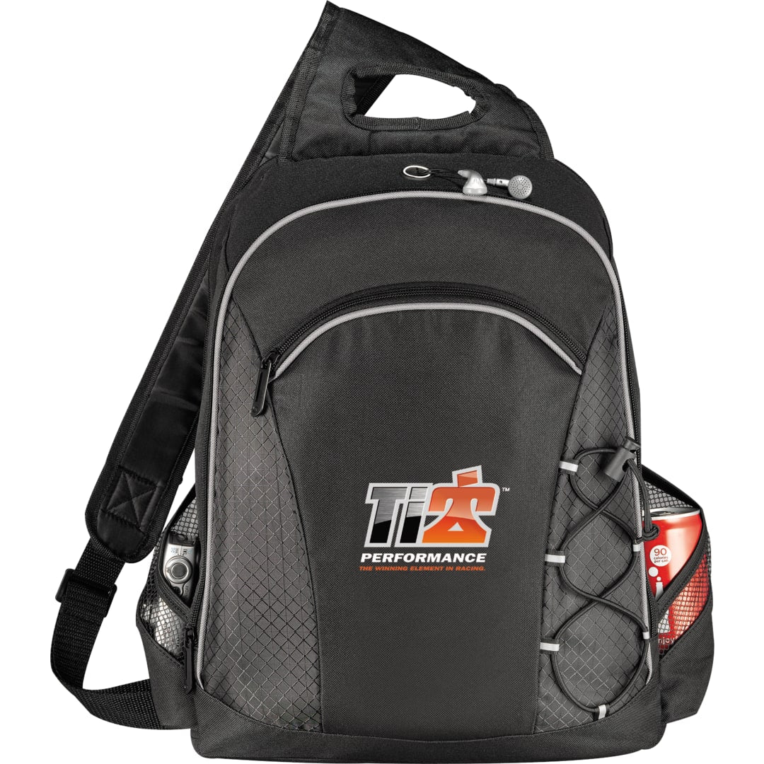 Front View of Black Summit TSA 15" Computer Sling Backpack