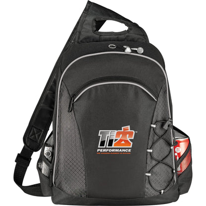 Front View of Black Summit TSA 15" Computer Sling Backpack