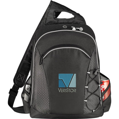 Front View of Black Summit TSA 15" Computer Sling Backpack