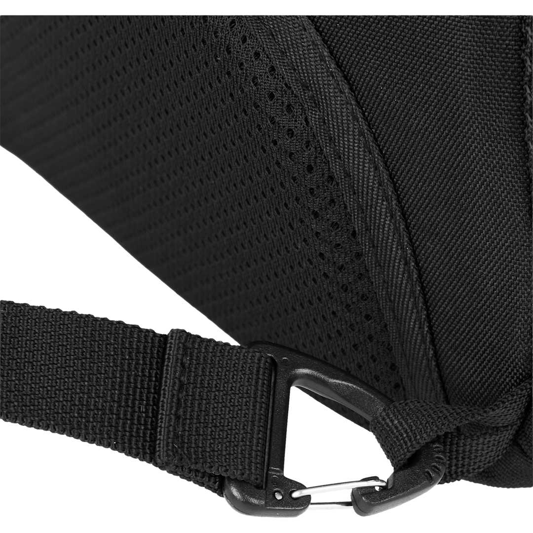 Front View of Black Swiss Gear Mini Tour Sling Bag