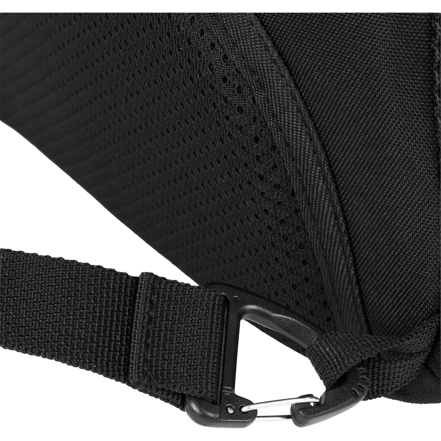 Front View of Black Swiss Gear Mini Tour Sling Bag