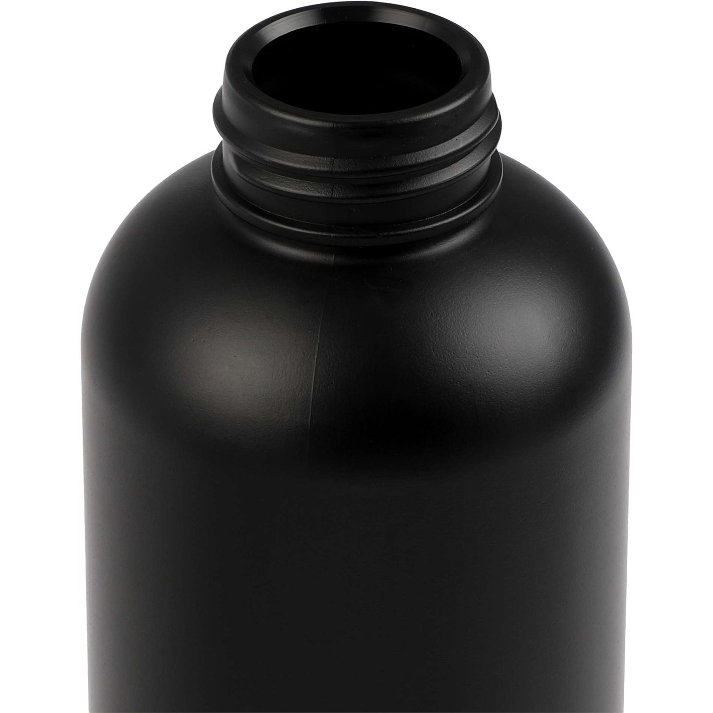 Front View of Black Tania Recycled Bottle w/ FSC® Bamboo Lid 26oz