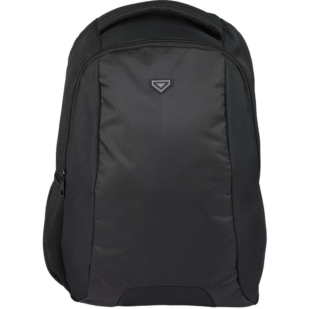 Front View of Black Taylor Computer Backpack plain