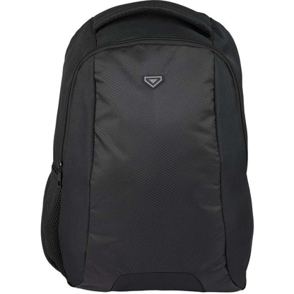 Front View of Black Taylor Computer Backpack plain