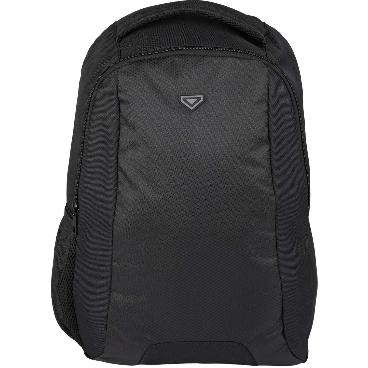 Front View of Black Taylor Computer Backpack plain