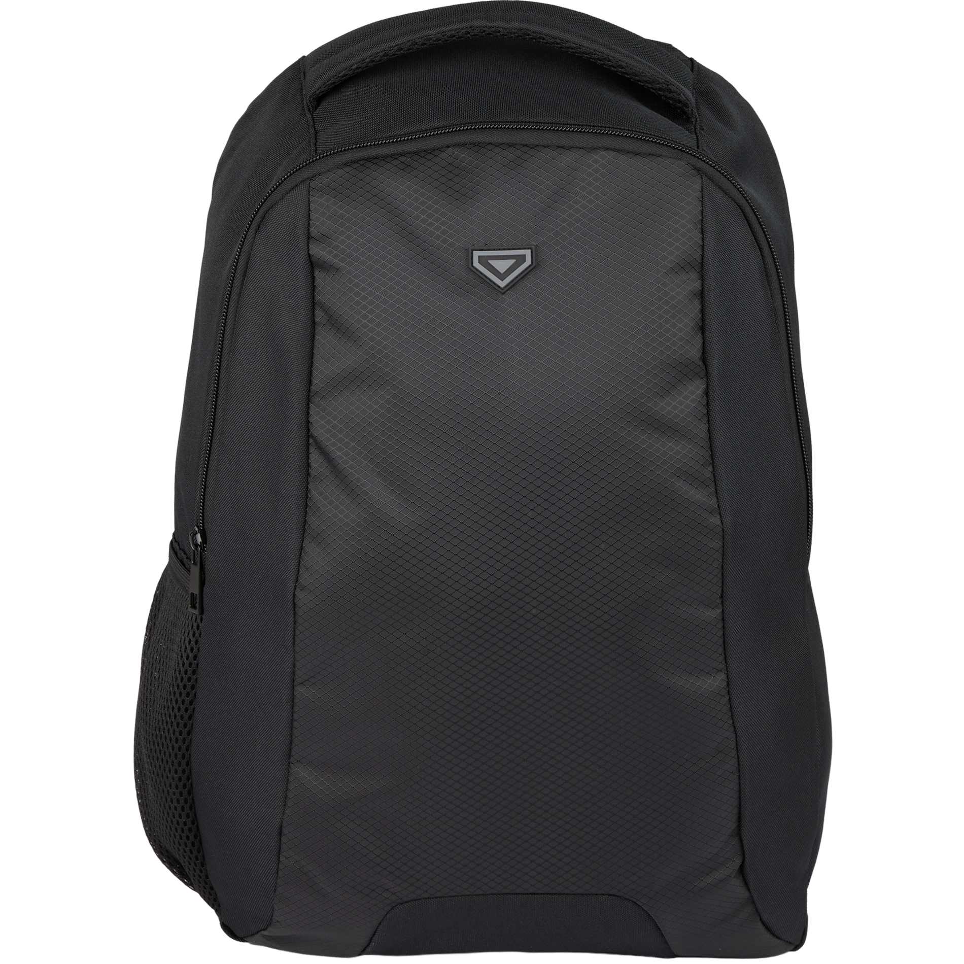 Front View of Black Taylor Computer Backpack plain