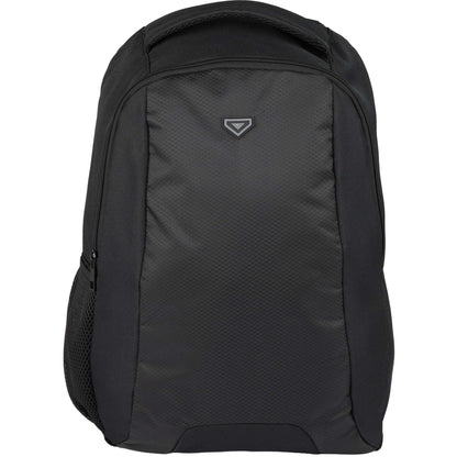 Front View of Black Taylor Computer Backpack plain