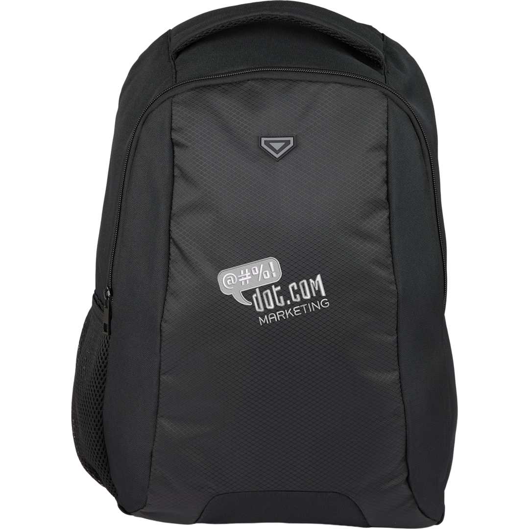 Front View of Black Taylor Computer Backpack