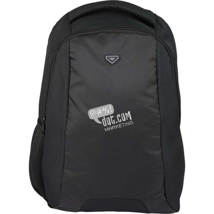 Front View of Black Taylor Computer Backpack