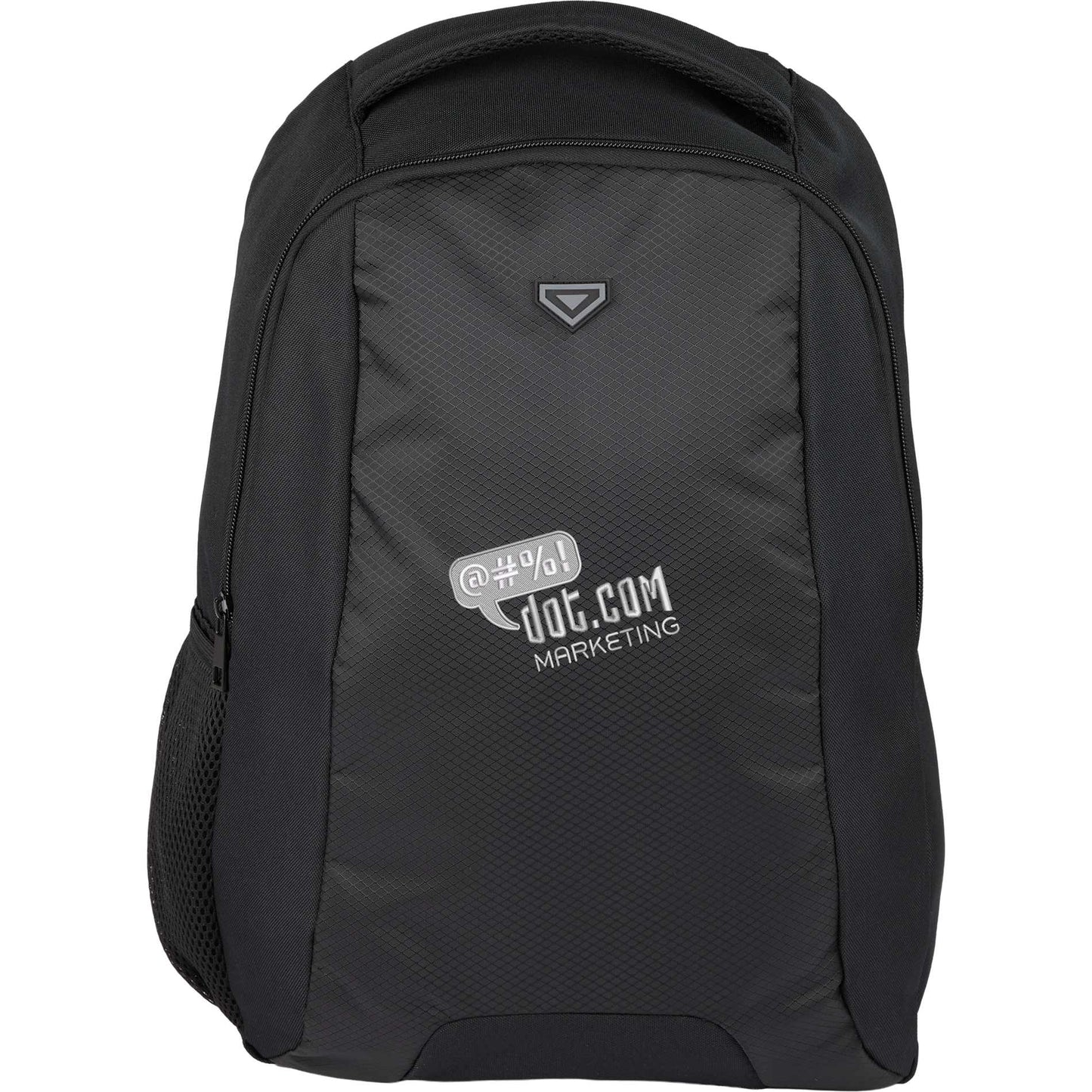 Front View of Black Taylor Computer Backpack