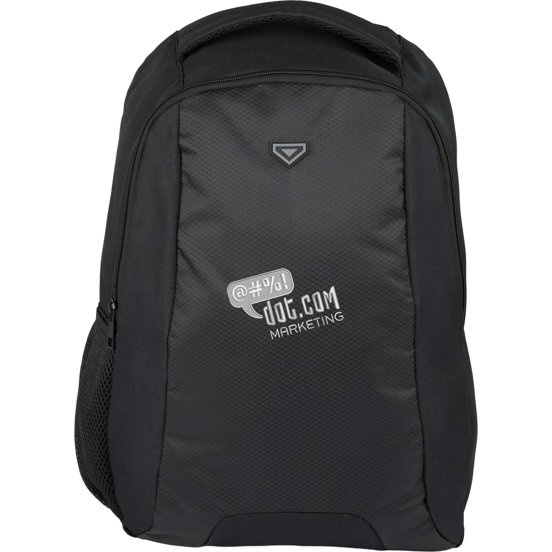 Front View of Black Taylor Computer Backpack