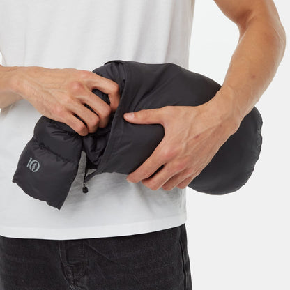 Front View of Black tentree Cloud Shell Packable Puffer - Men's plain