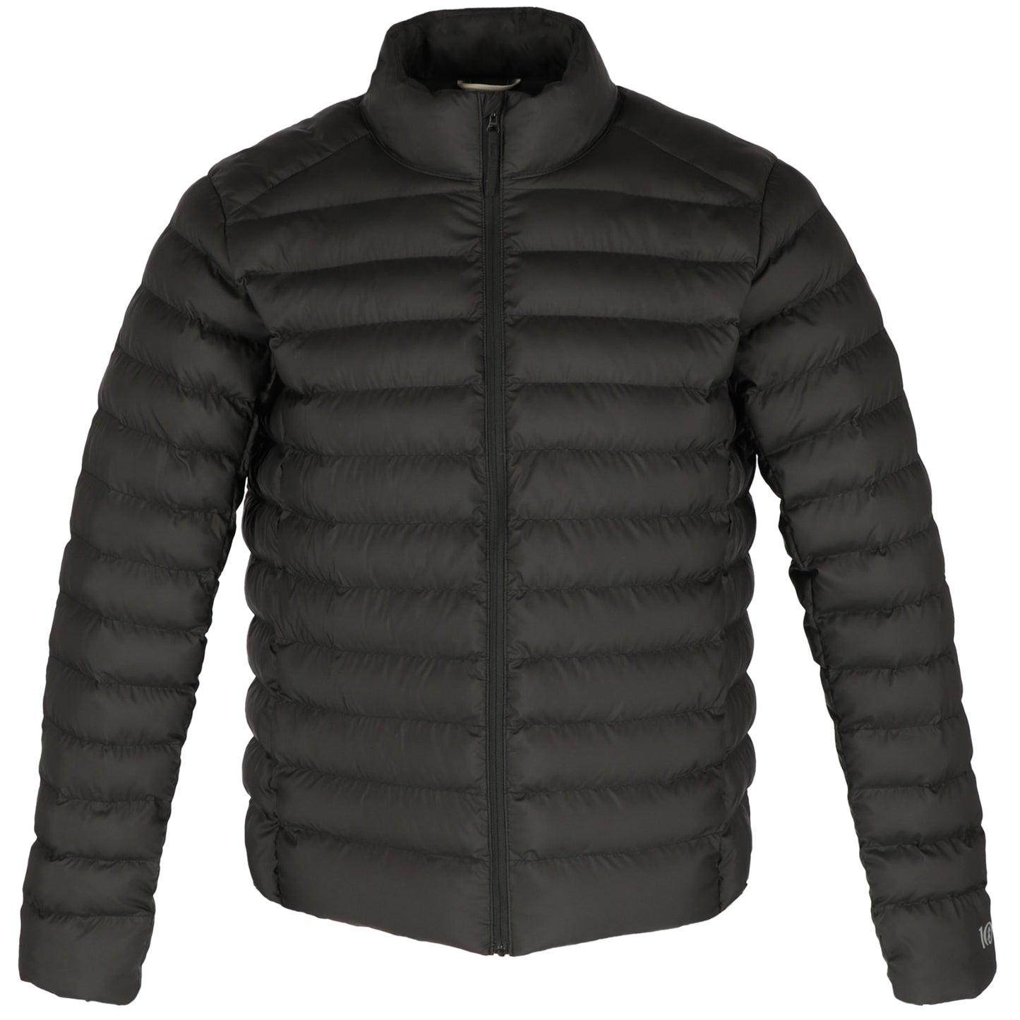 Front View of Black tentree Cloud Shell Packable Puffer - Men's plain