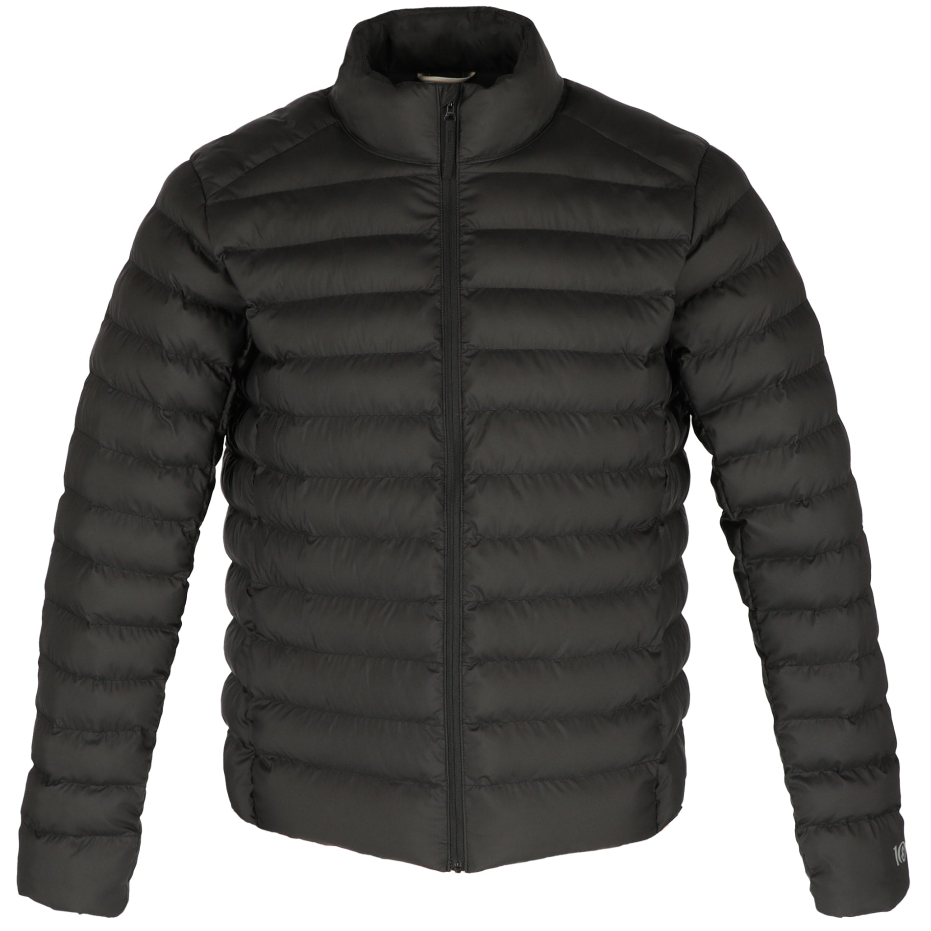 Front View of Black tentree Cloud Shell Packable Puffer - Men's plain