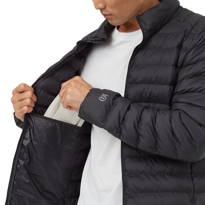 Front View of Black tentree Cloud Shell Packable Puffer - Men's plain