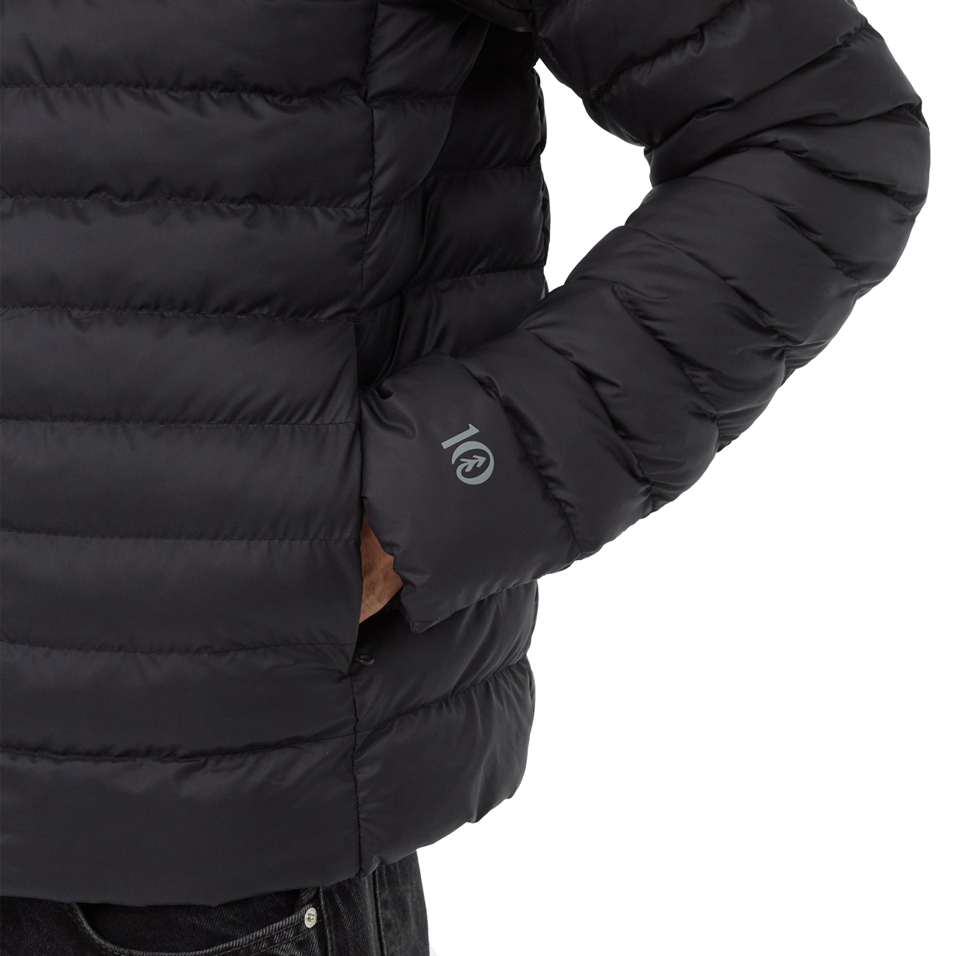 Front View of Black tentree Cloud Shell Packable Puffer - Men's