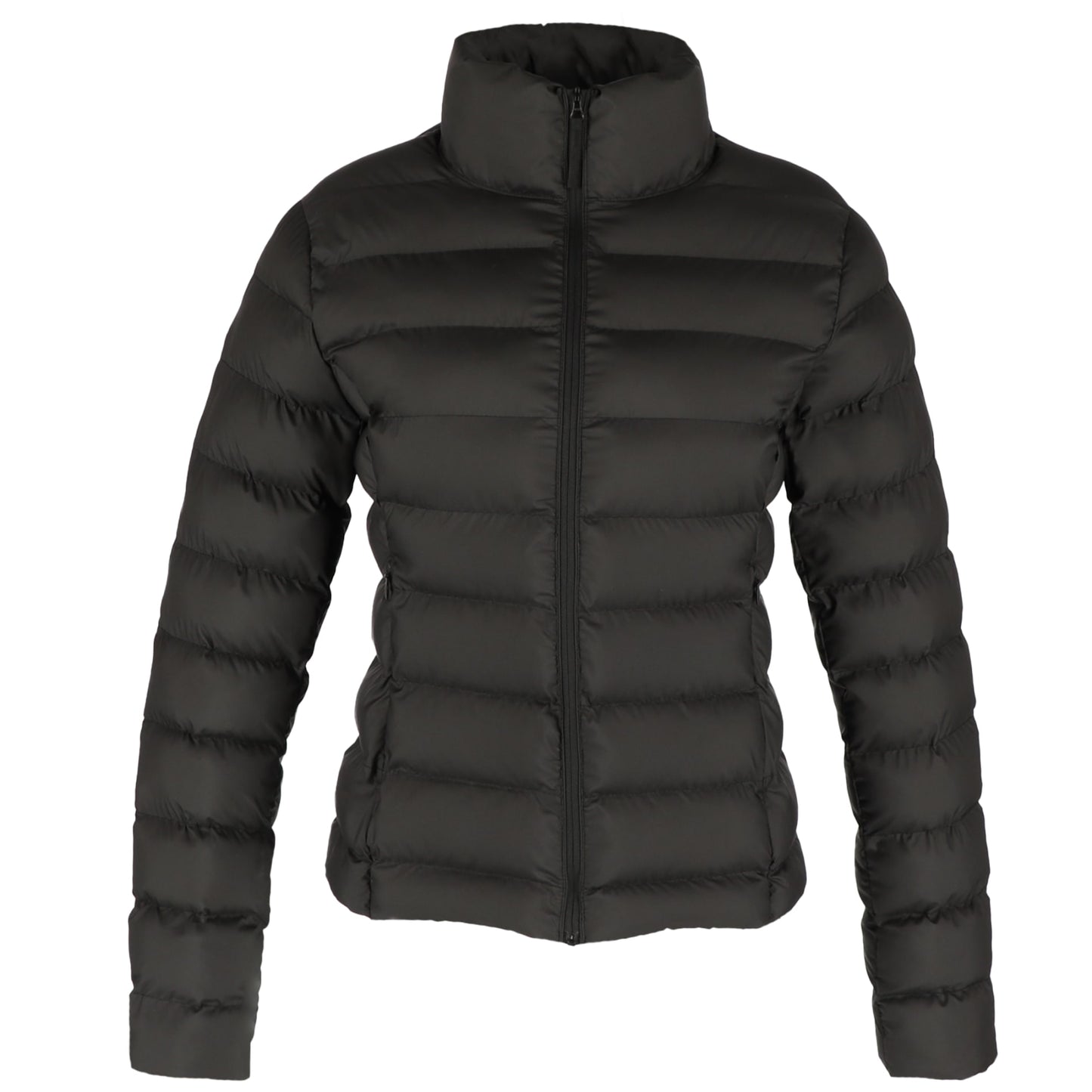 Front View of Black tentree Cloud Shell Packable Puffer - Women's plain