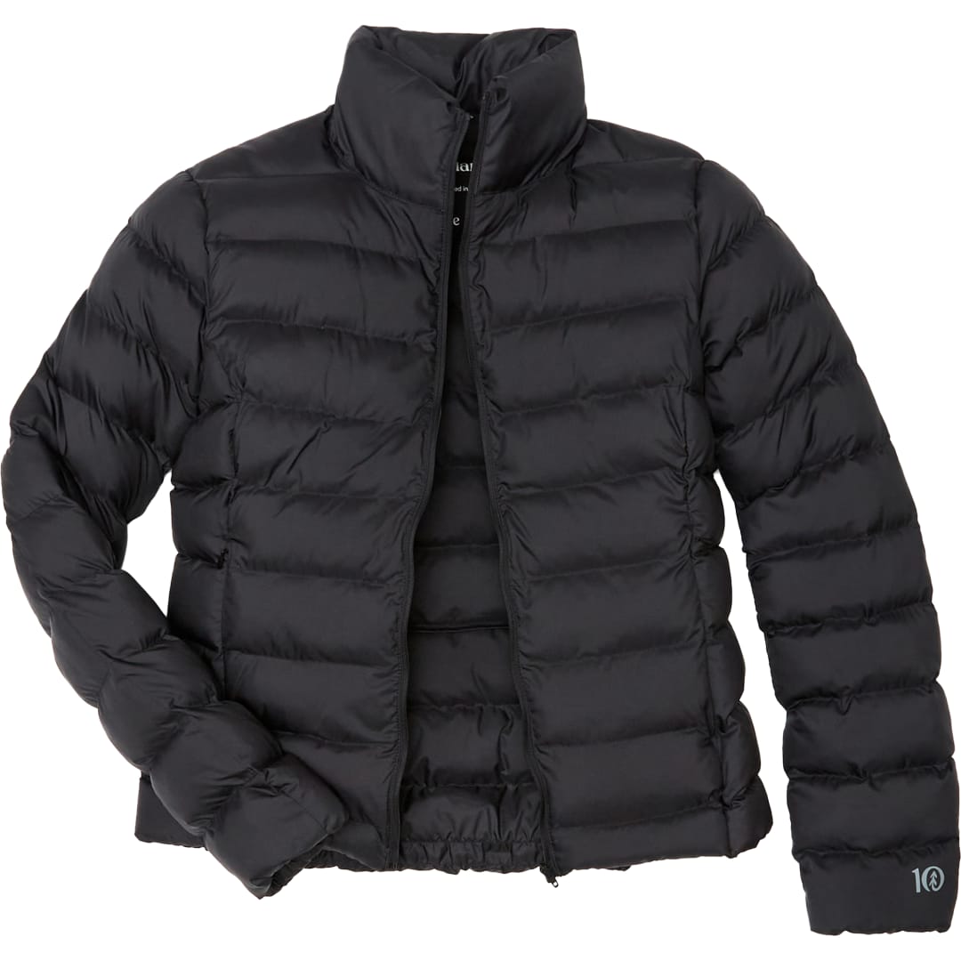 Front View of Black tentree Cloud Shell Packable Puffer - Women's plain