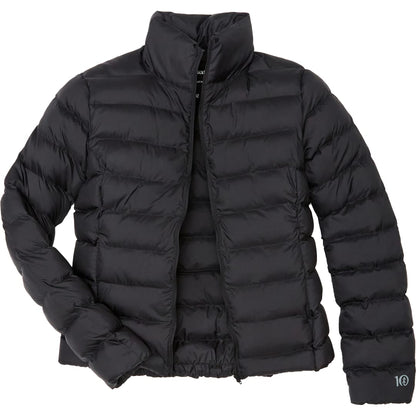 Front View of Black tentree Cloud Shell Packable Puffer - Women's plain