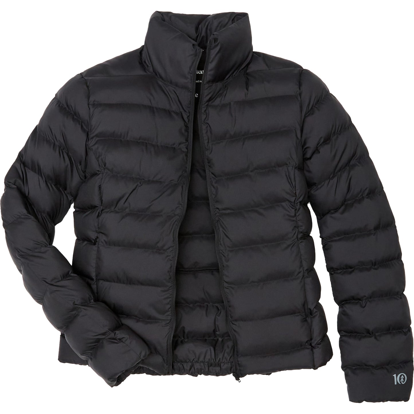 Front View of Black tentree Cloud Shell Packable Puffer - Women's plain
