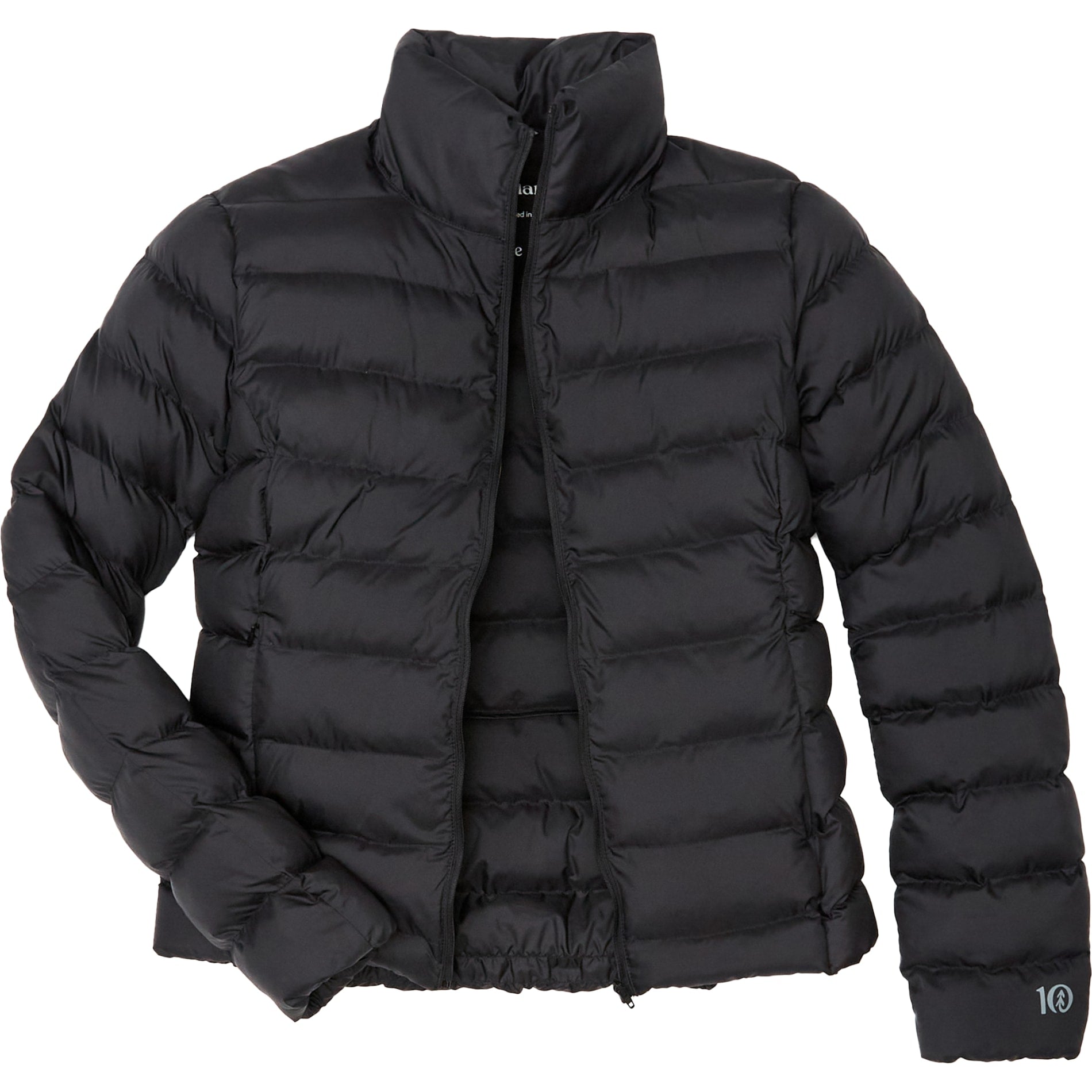 Front View of Black tentree Cloud Shell Packable Puffer - Women's plain