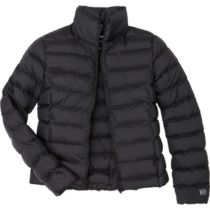 Front View of Black tentree Cloud Shell Packable Puffer - Women's plain