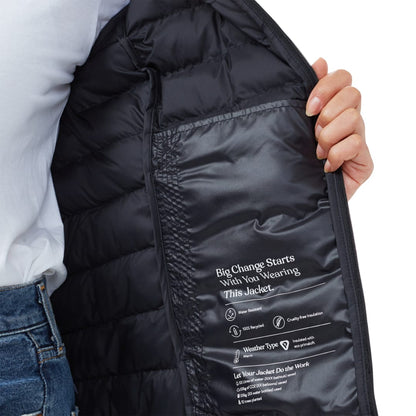 Front View of Black tentree Cloud Shell Packable Puffer - Women's